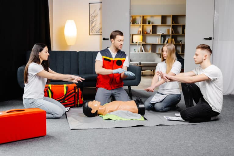 cpr class inside a person's home