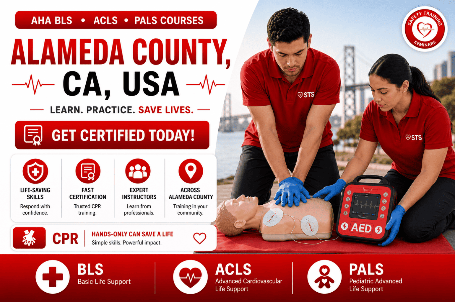 CPR, BLS, ACLS & PALS Certification Training in Alameda County