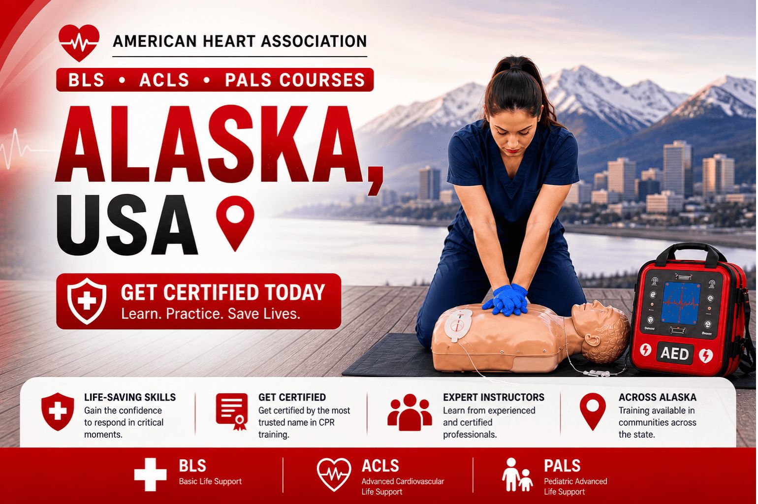CPR BLS, ACLS & PALS Courses in Alaska