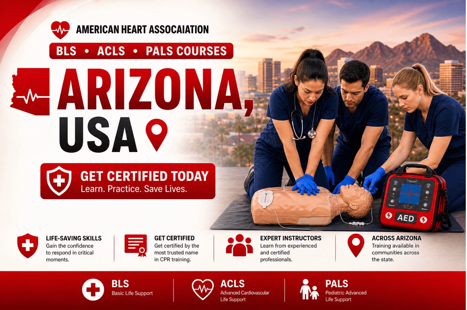 CPR BLS, ACLS & PALS Courses in Arizona