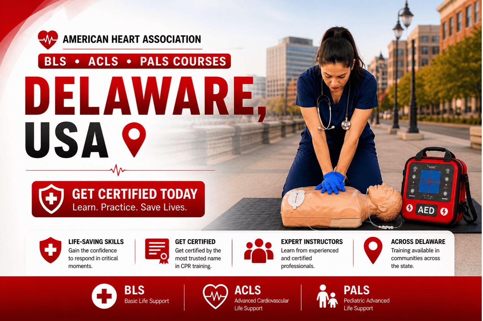 CPR BLS, ACLS & PALS Courses in Delaware