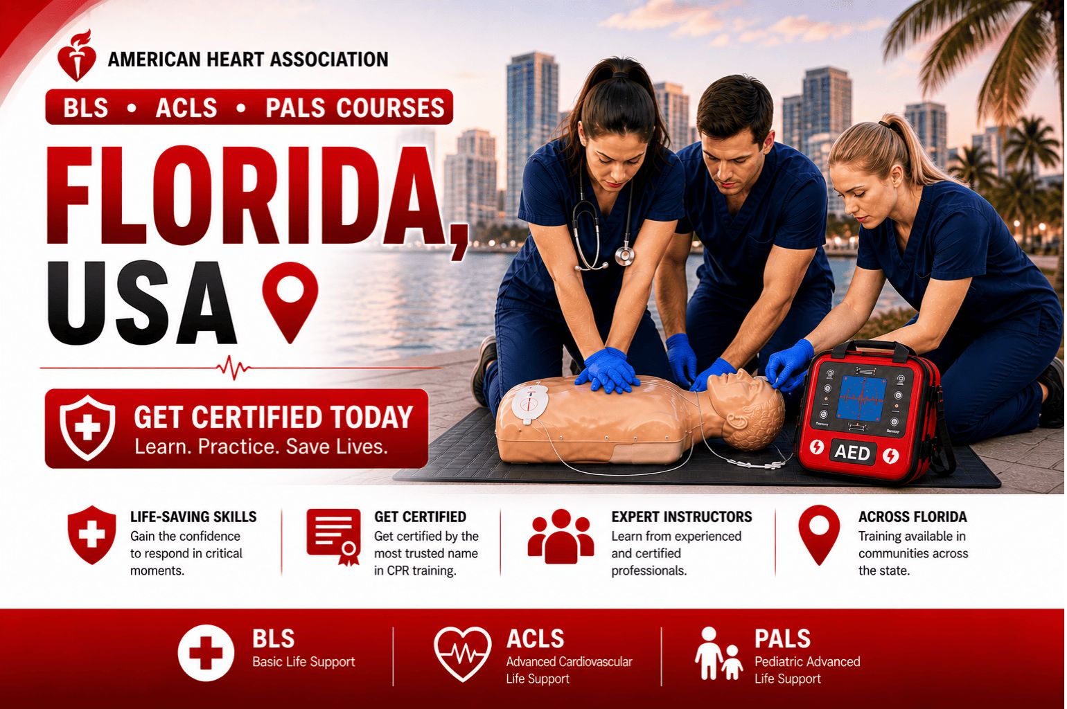 BLS, ACLS & PALS Courses in Florida