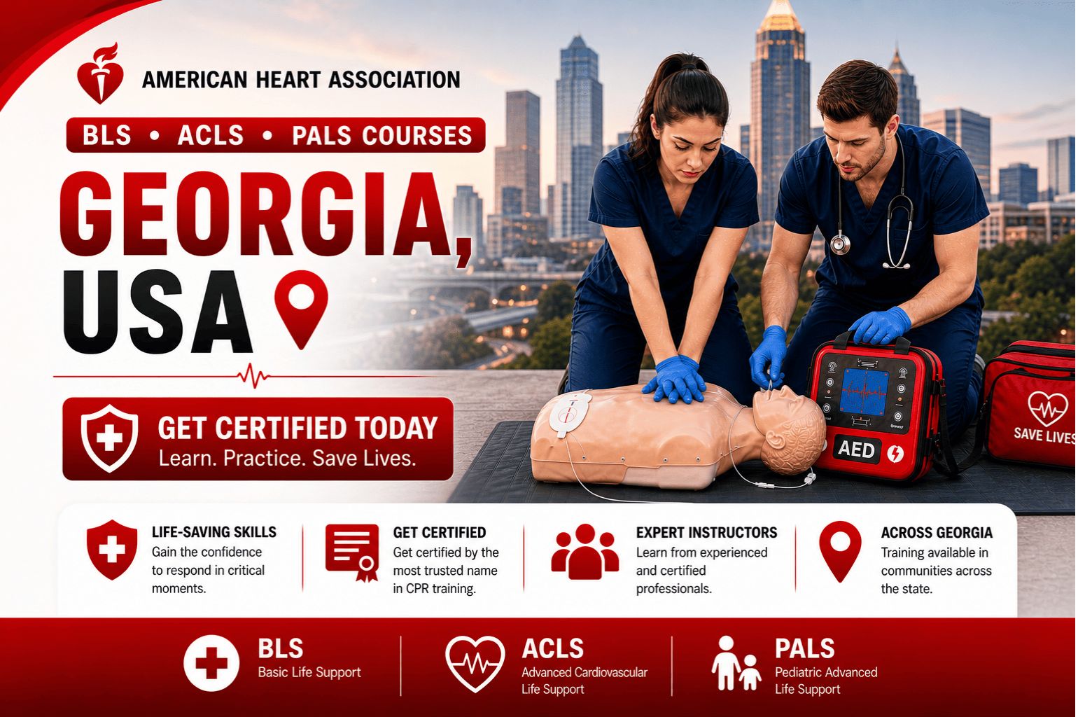 BLS, ACLS & PALS Courses in Georgia