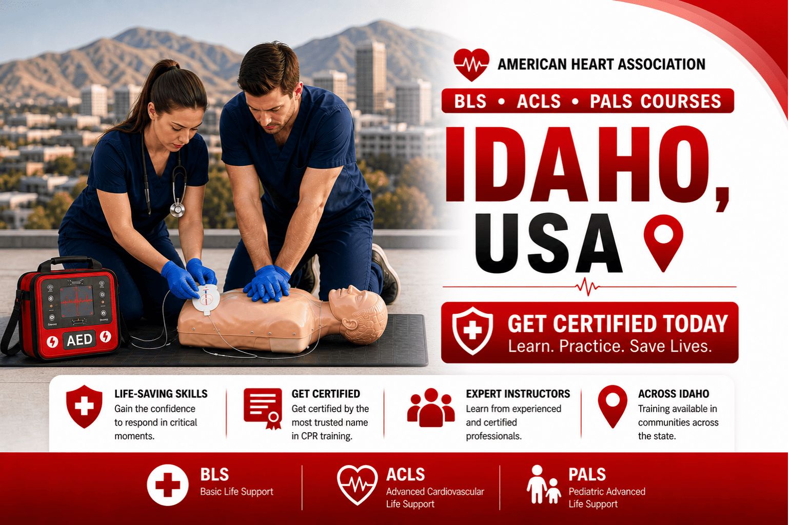 BLS, ACLS & PALS Courses in Idaho