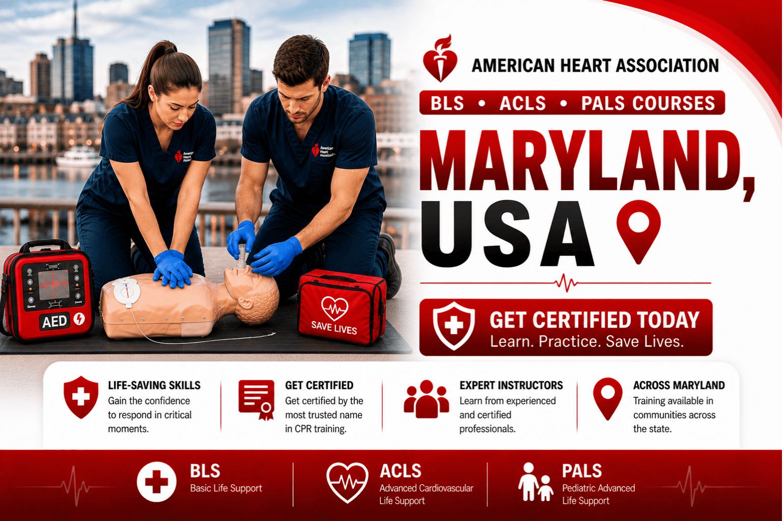 CPR BLS, ACLS & PALS Courses in Maryland
