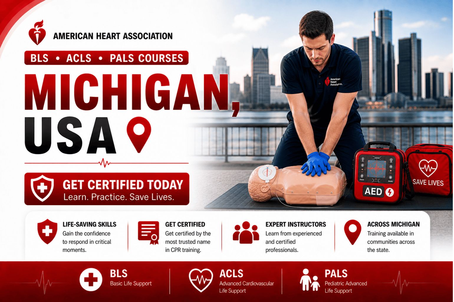 CPR BLS, ACLS & PALS Courses in Michigan
