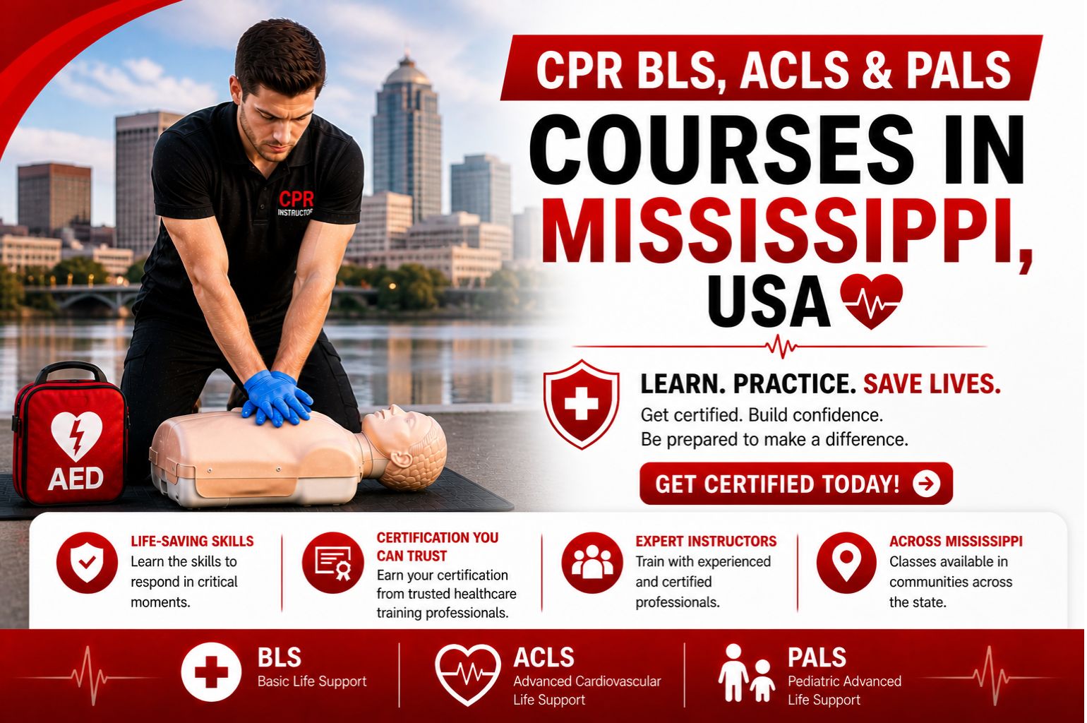 CPR BLS, ACLS & PALS Courses in Mississippi