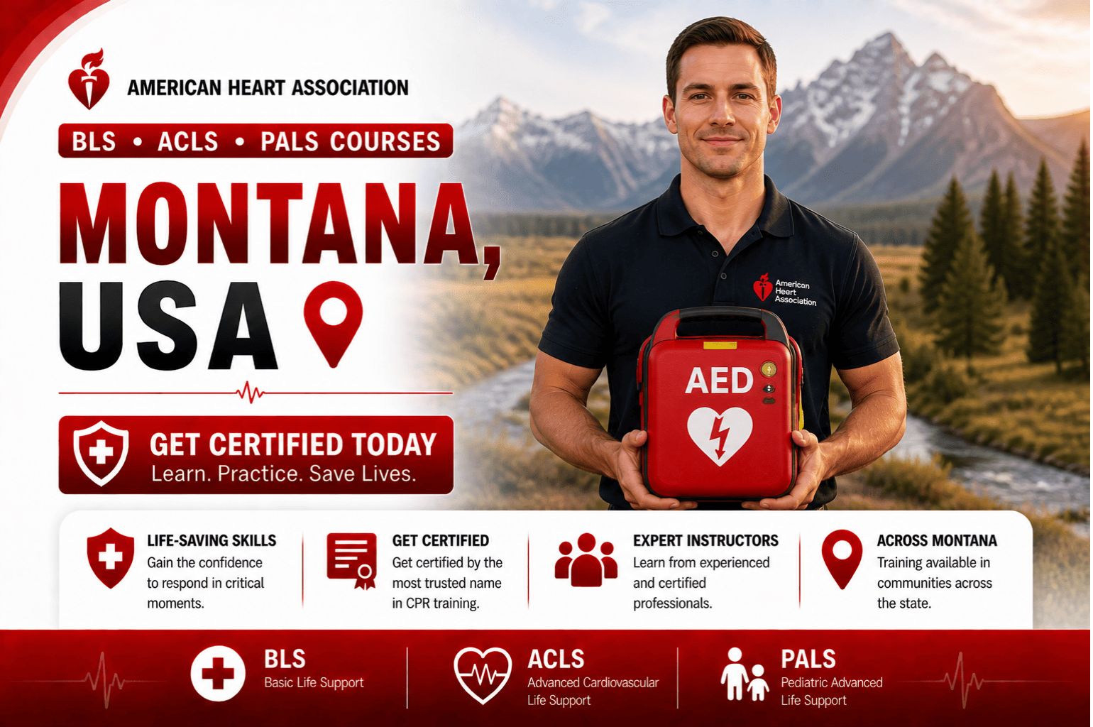 BLS, ACLS & PALS Courses in Montana