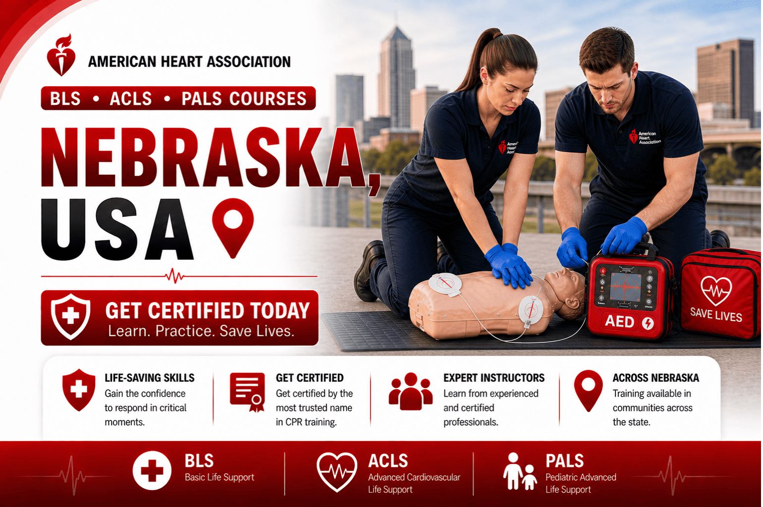 BLS, ACLS & PALS Courses in Nebraska
