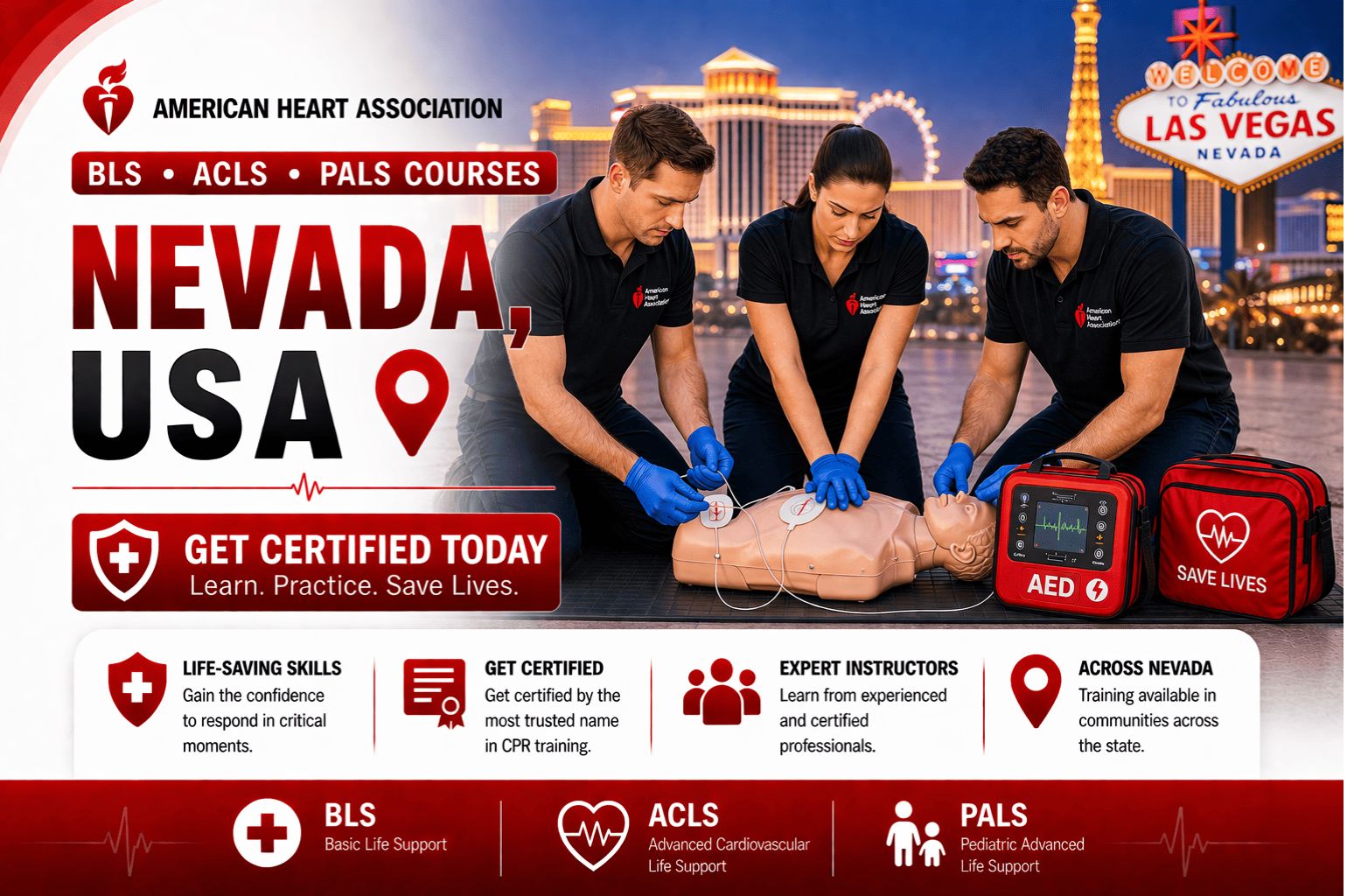 BLS, ACLS & PALS Courses in Nevada