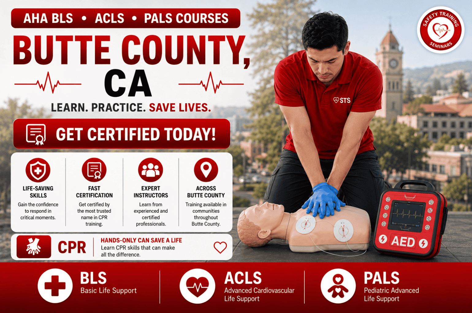 CPR, BLS, ACLS & PALS Certification Training in Butte County
