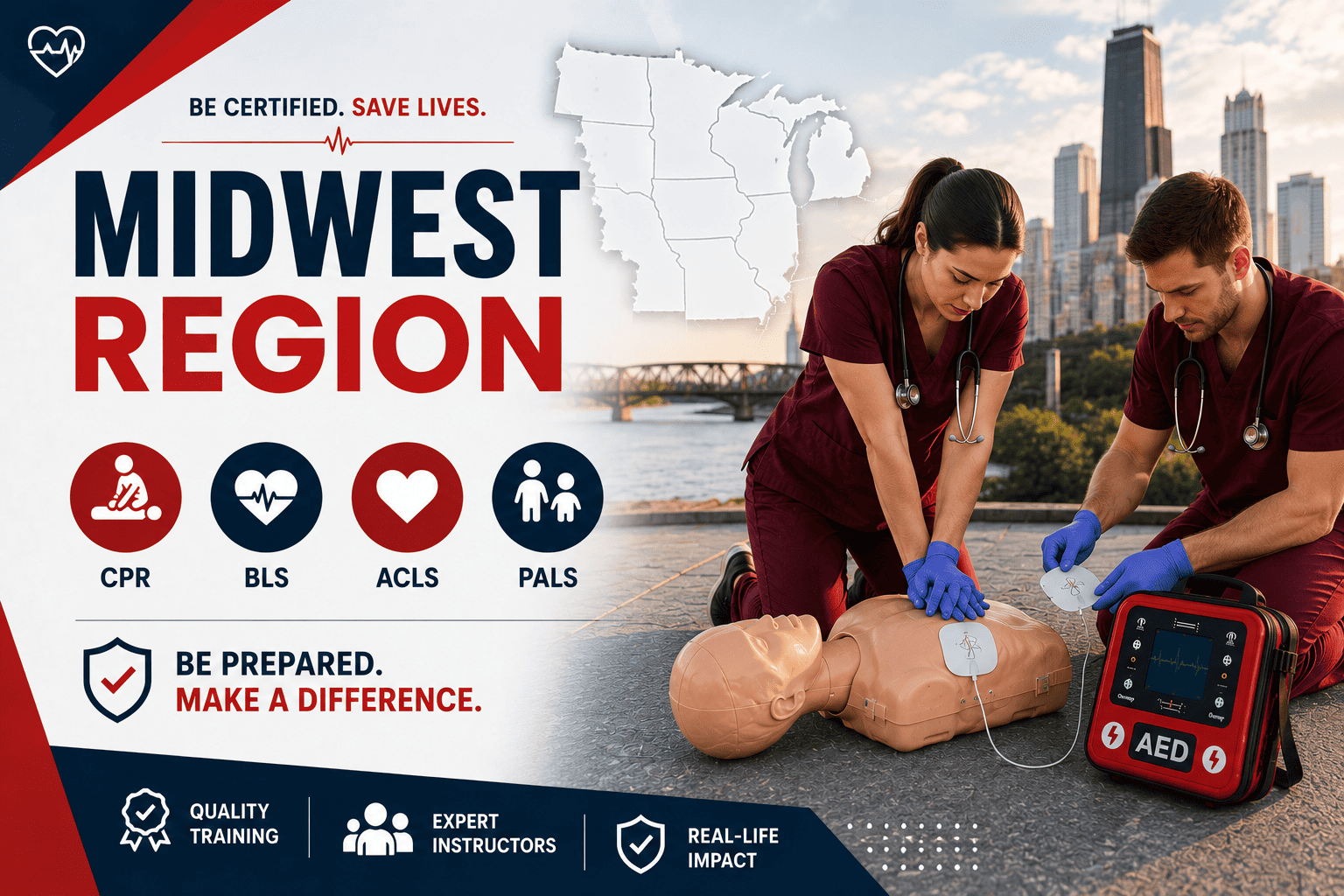 CPR, ACLS, PALS & BLS Classes in Midwest USA