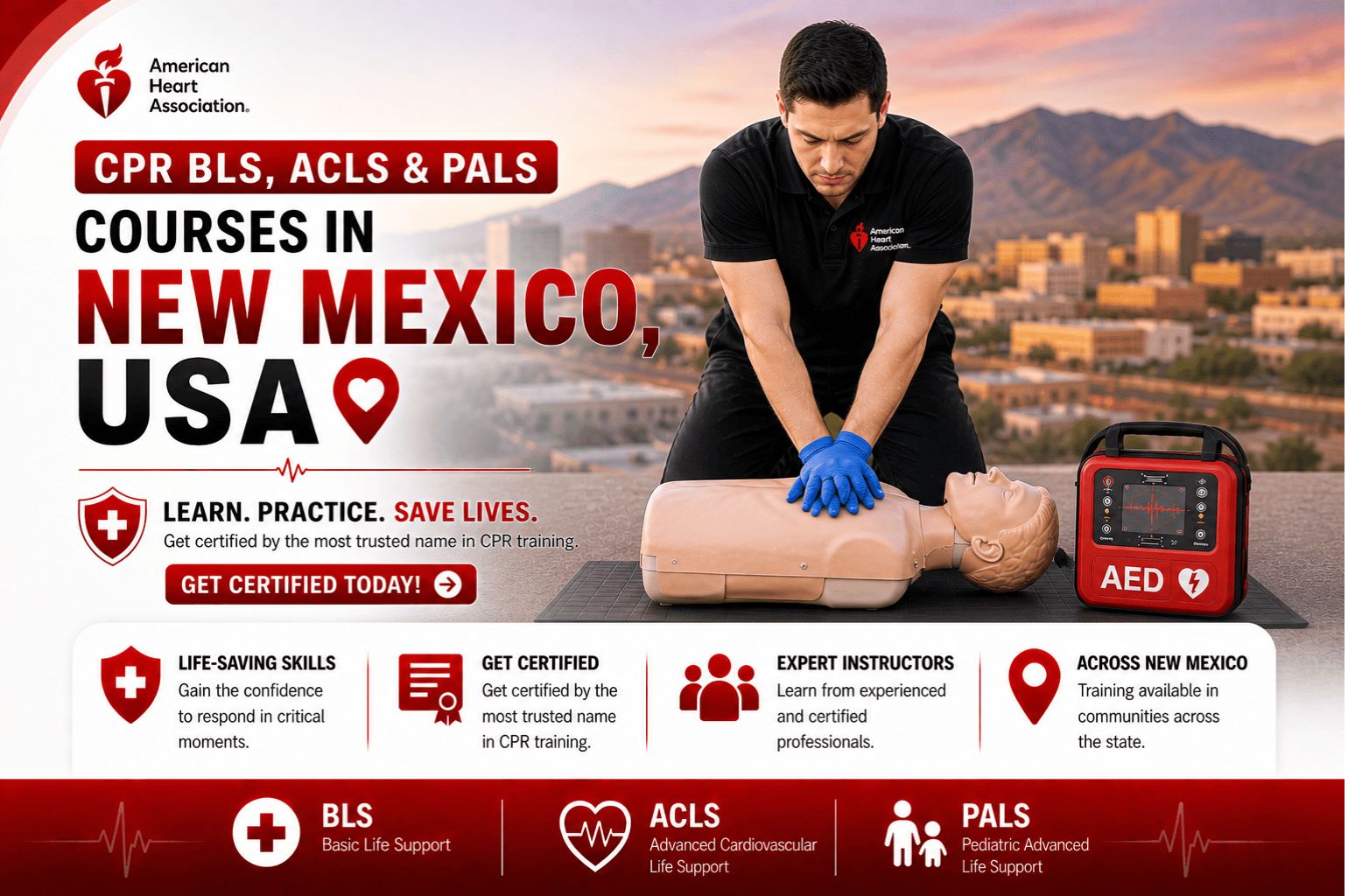 CPR BLS, ACLS & PALS Courses in New Mexico