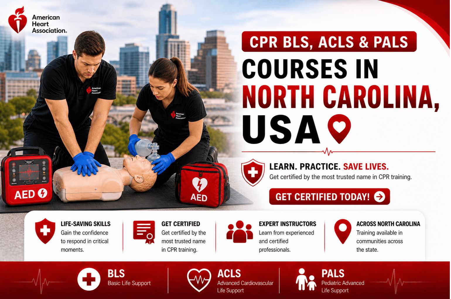 CPR BLS, ACLS & PALS Courses in North Carolina