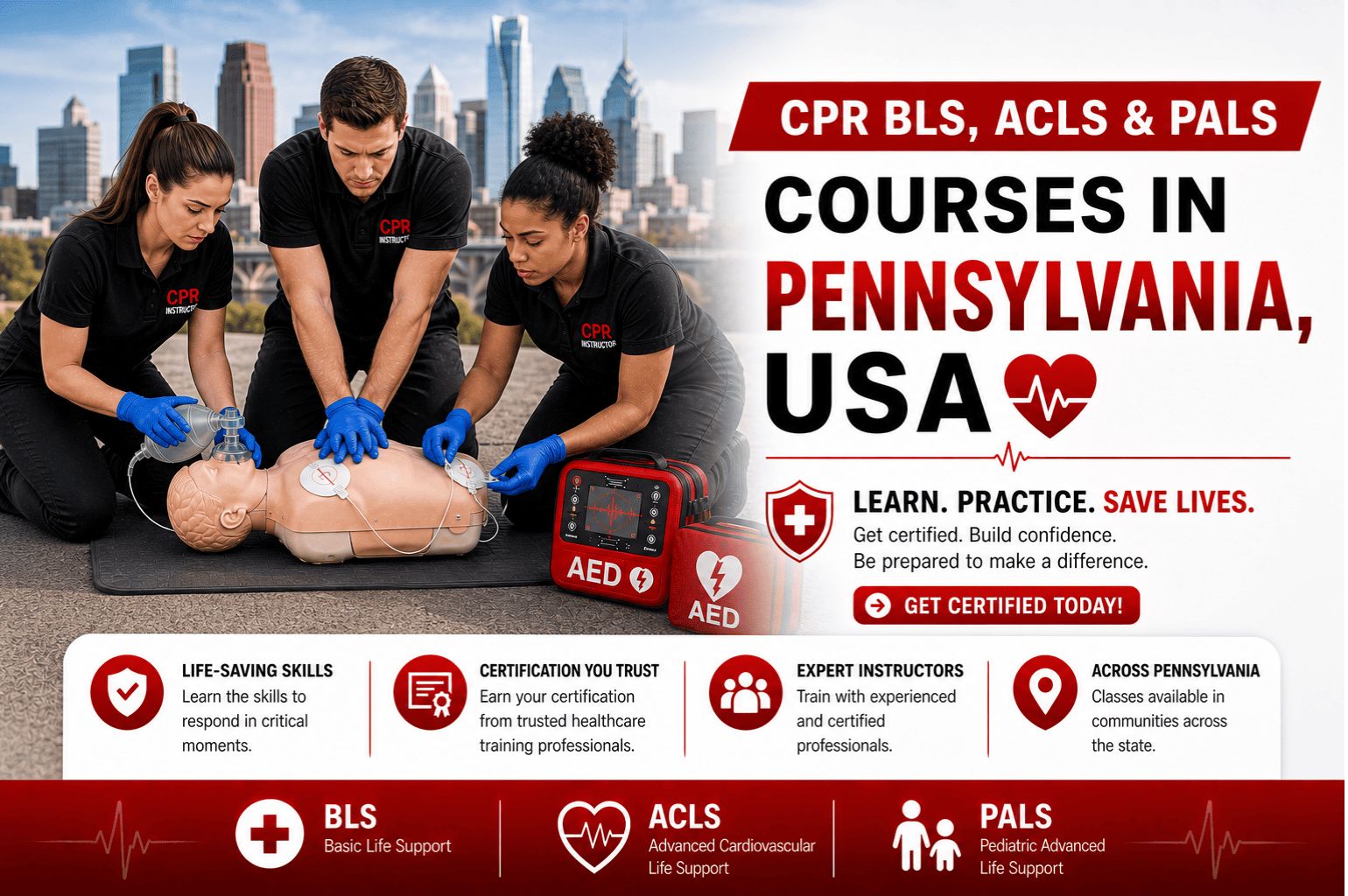 CPR BLS, ACLS & PALS Courses in Pennsylvania