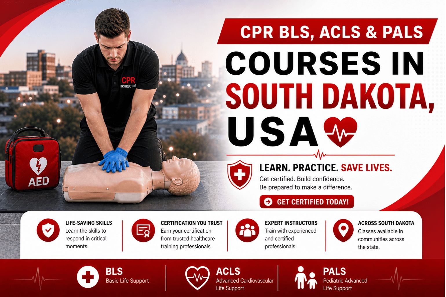 CPR BLS, ACLS & PALS Courses in South Dakota