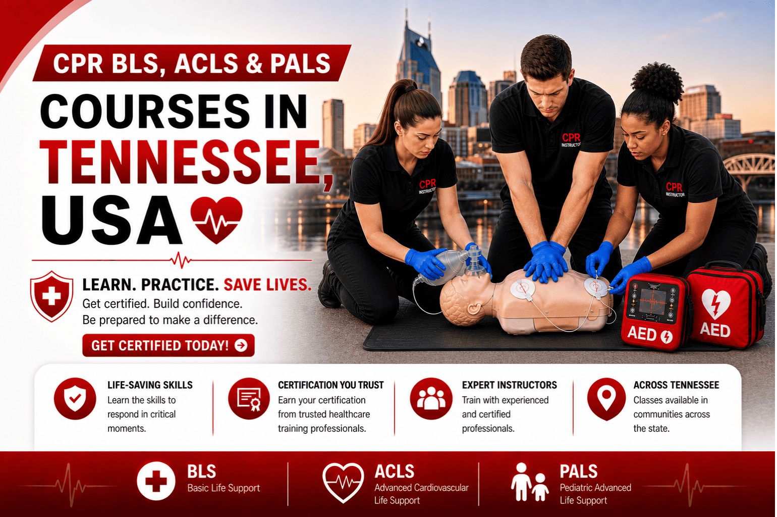 CPR BLS, ACLS & PALS Courses in Tennessee