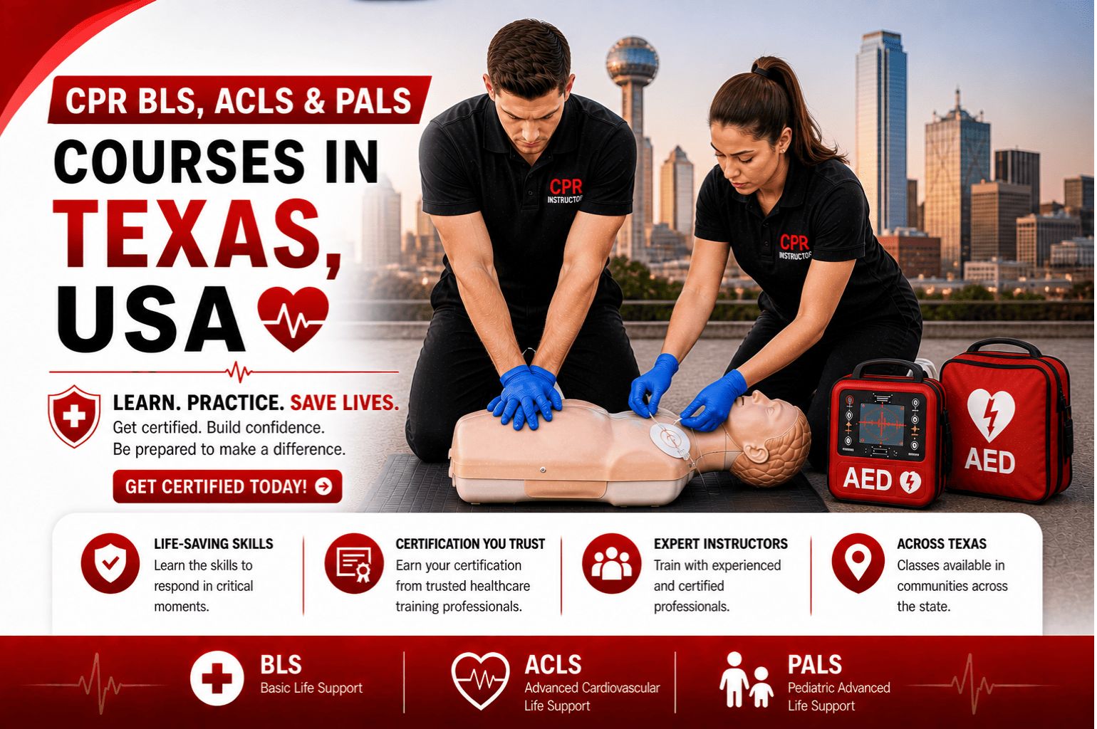 CPR BLS, ACLS & PALS Courses in Texas