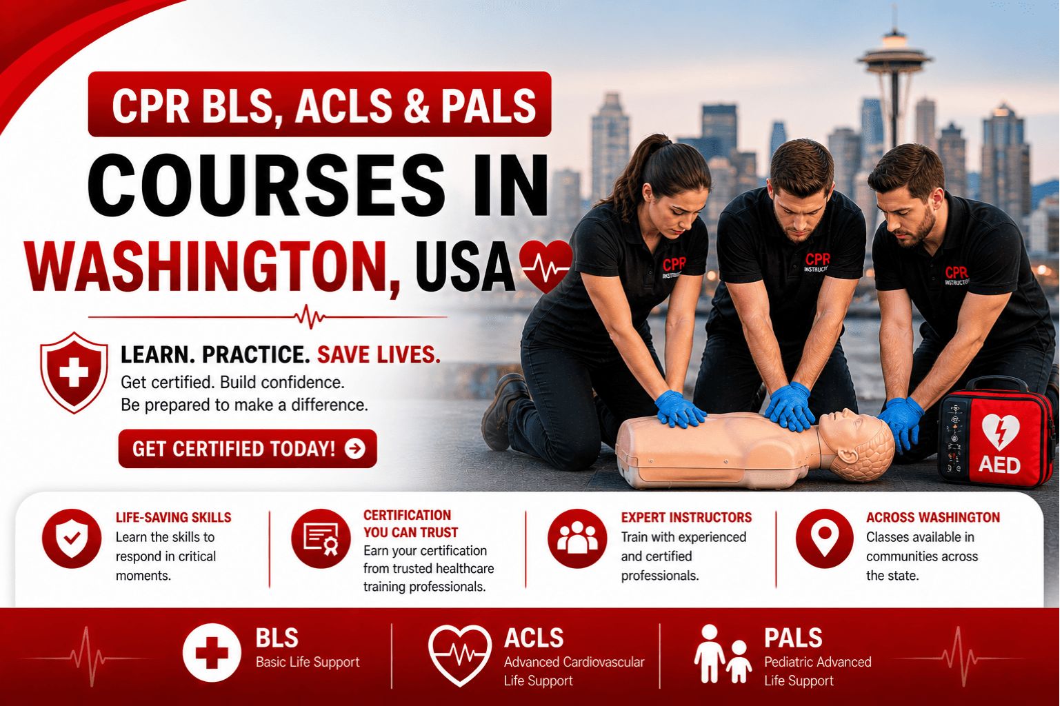 CPR BLS, ACLS & PALS Courses in Washington