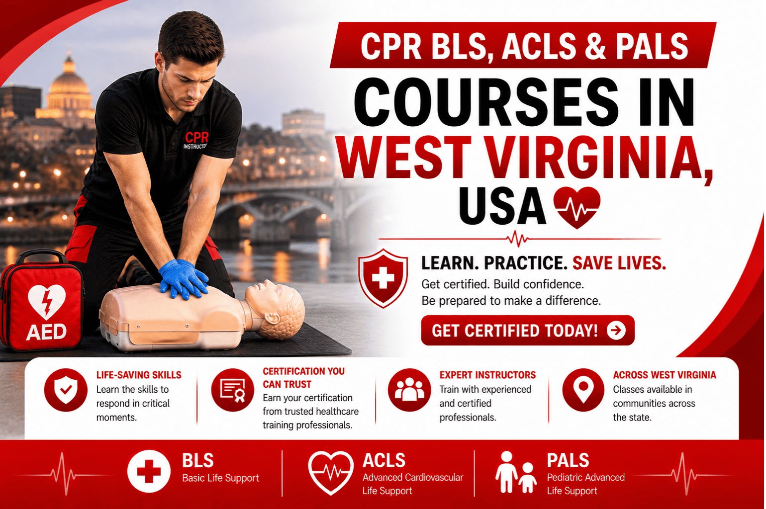 CPR BLS, ACLS & PALS Courses in West Virginia