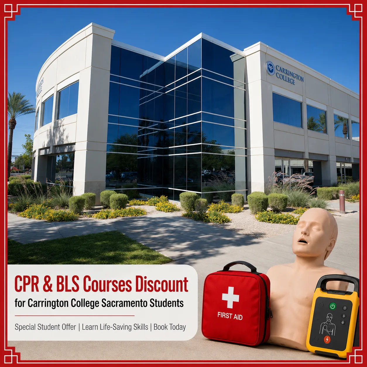 Carrington College Sacramento Students Save $25 on CPR, BLS, ACLS & PALS Courses