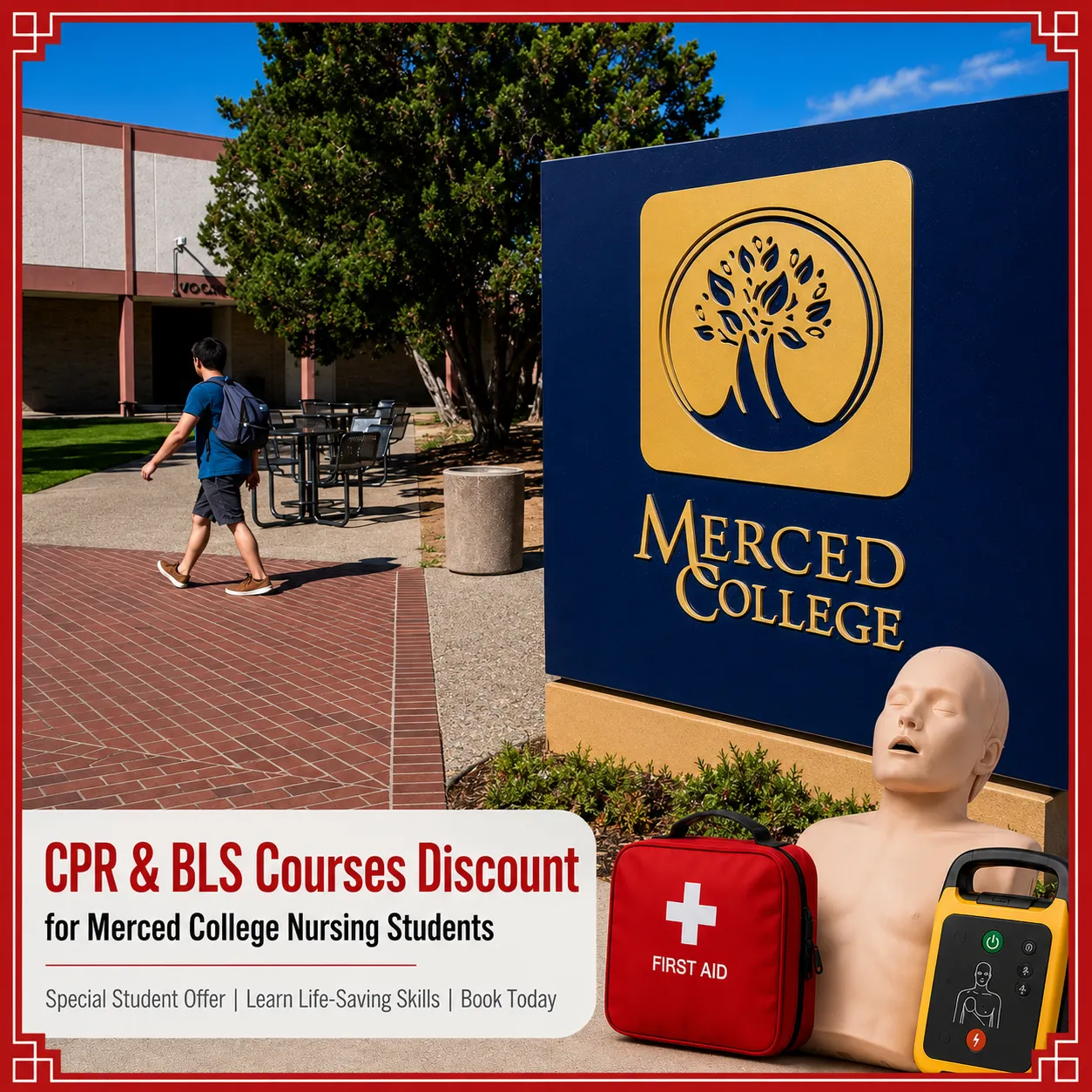 Merced College Nursing Students Save $25 on CPR, BLS, ACLS & PALS Courses