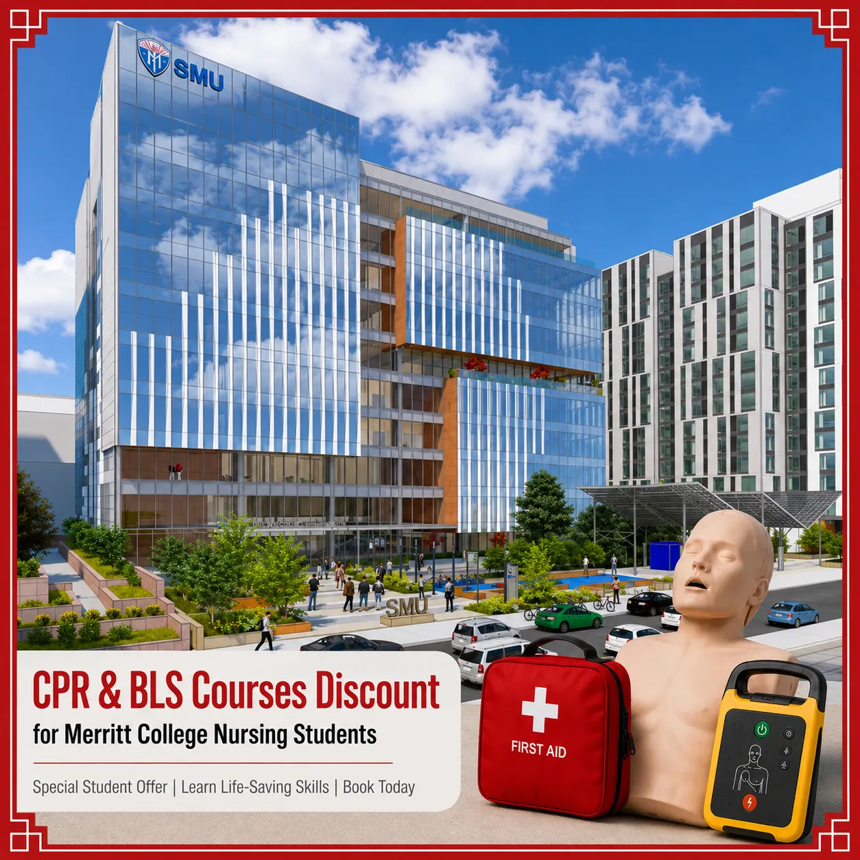 CPR, BLS, ACLS and PALS course discount for Merritt College Nursing students in California