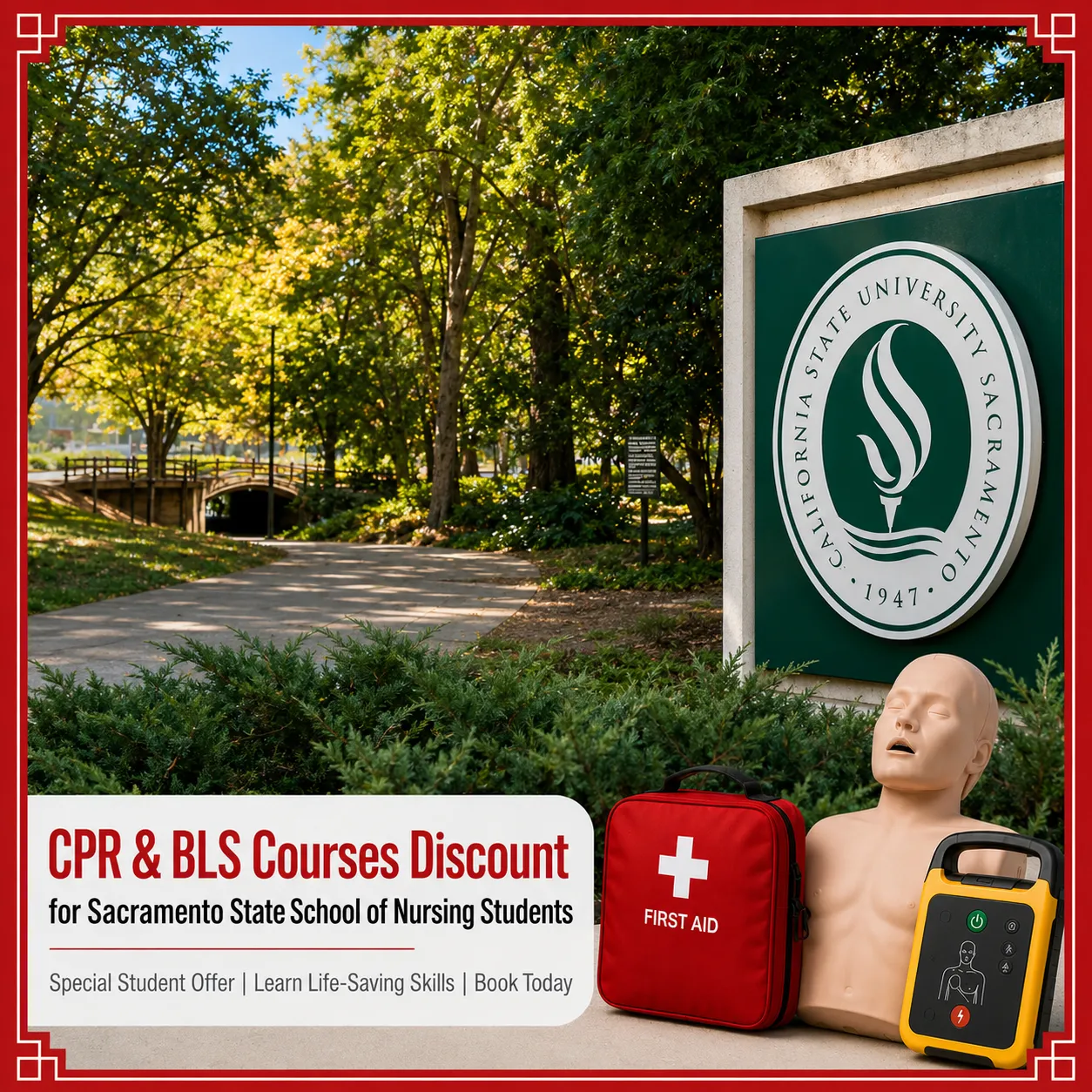 Sacramento State School of Nursing Students Save $25 on CPR, BLS, ACLS & PALS Courses