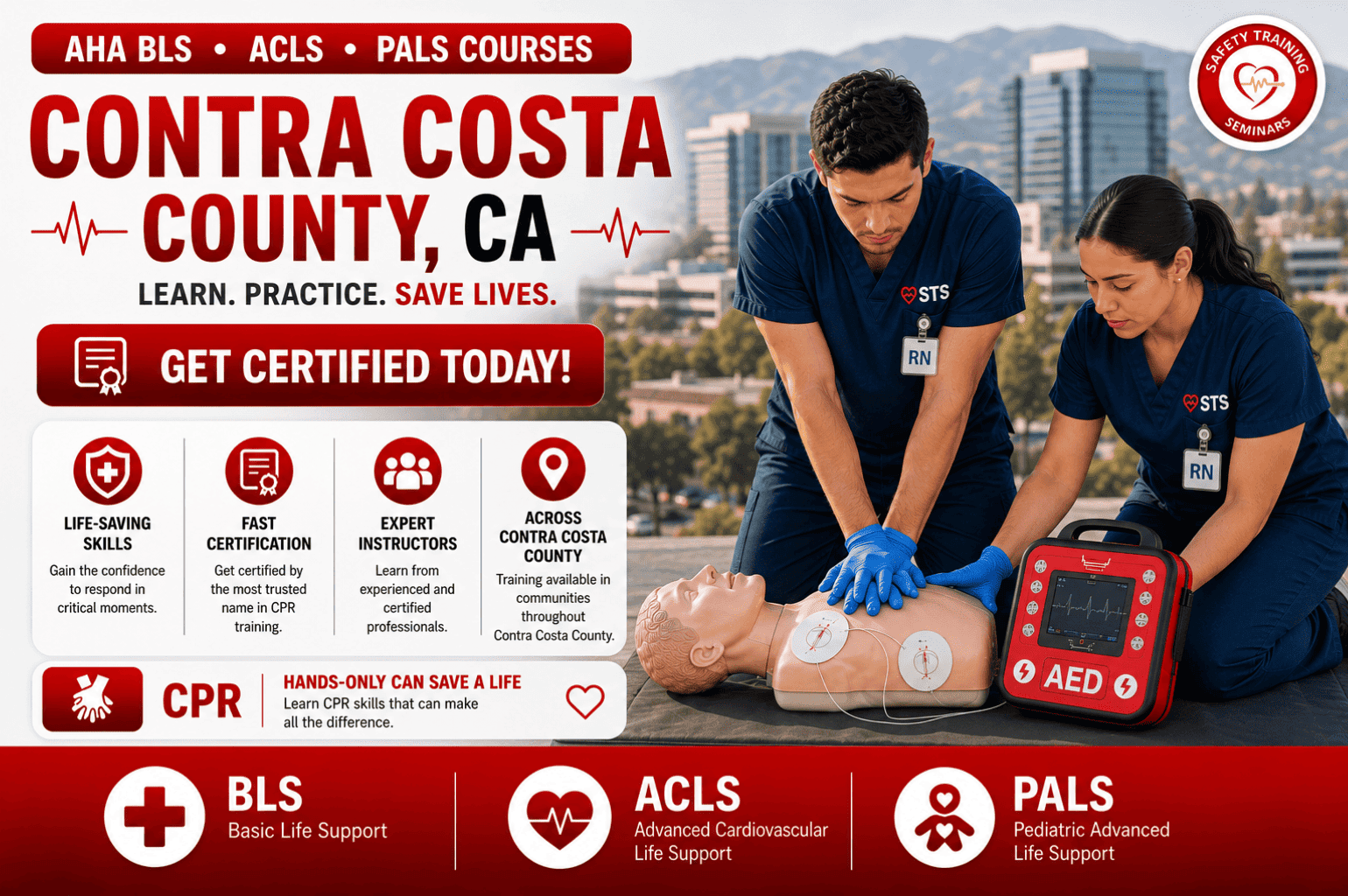 CPR, BLS, ACLS & PALS Certification Training in Contra Costa County