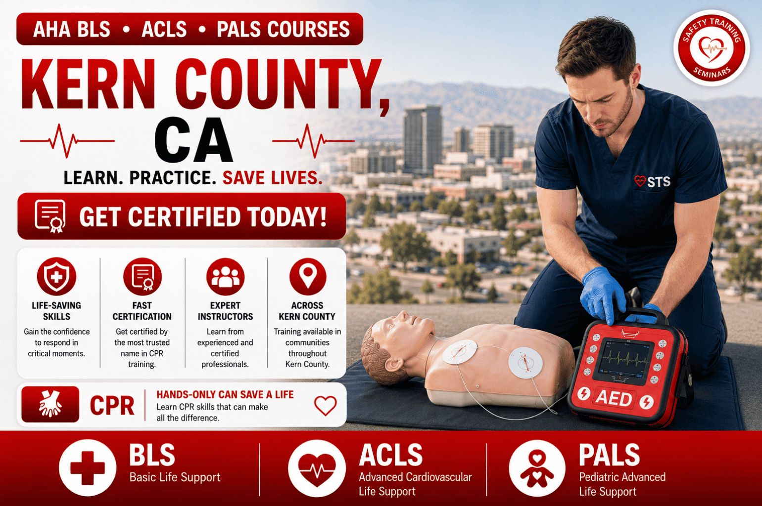 CPR, BLS, ACLS & PALS Certification Training in Kern County