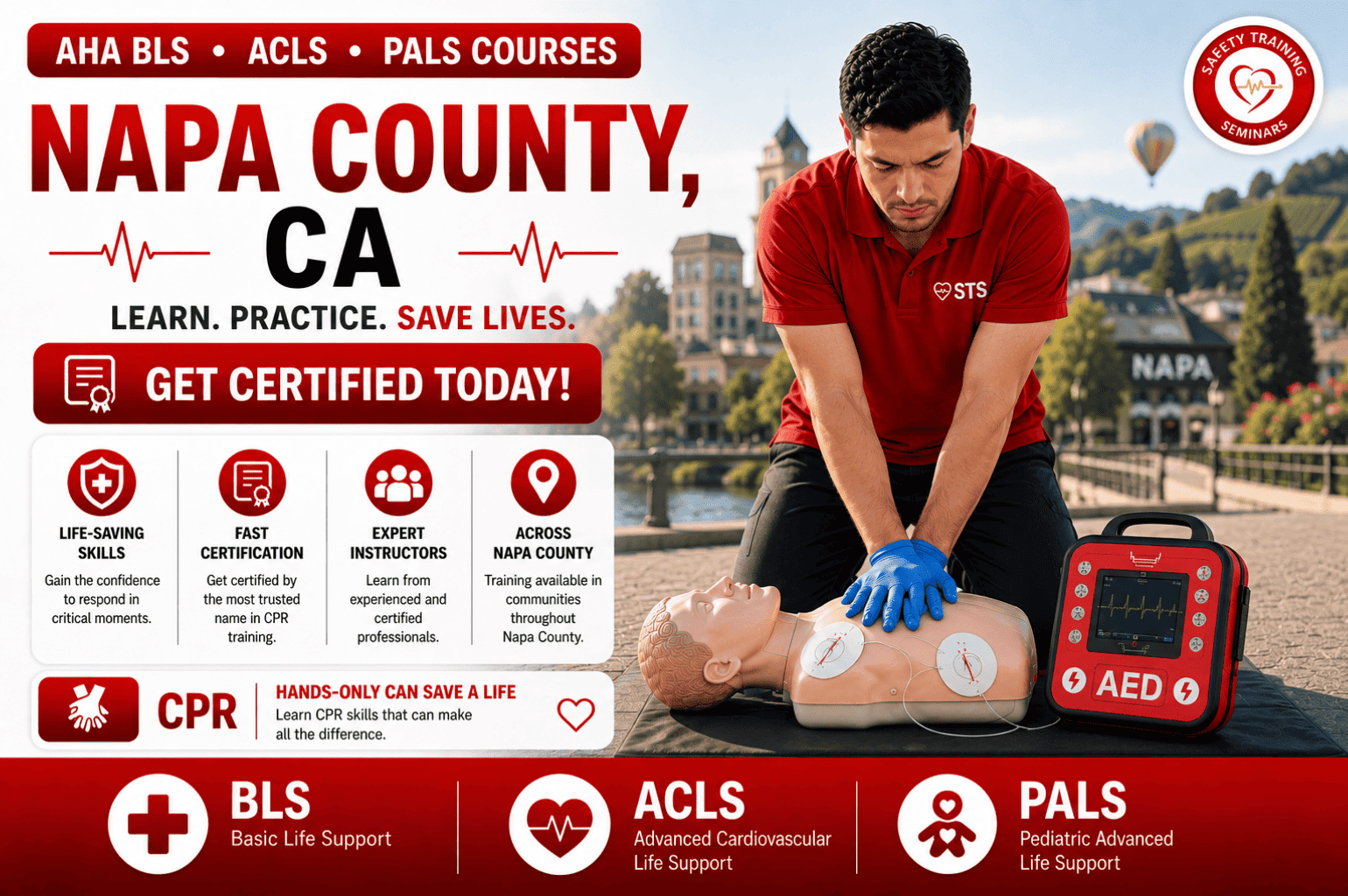 Napa County CPR BLS ACLS PALS Courses