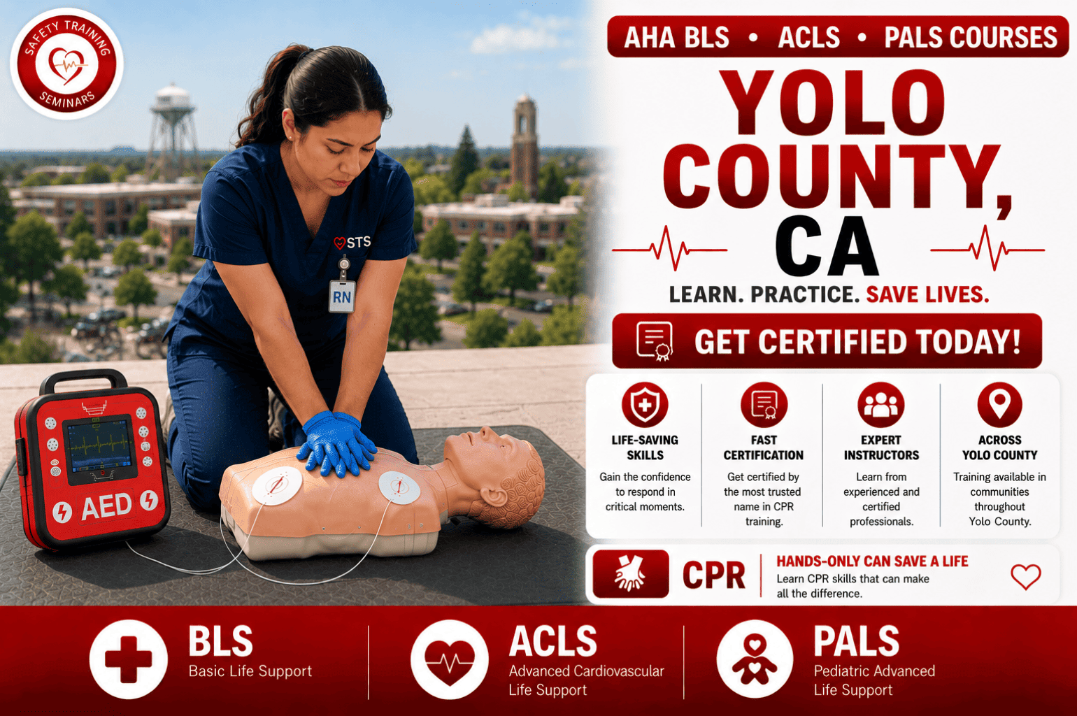 CPR, BLS, ACLS & PALS Certification Course in Yolo County