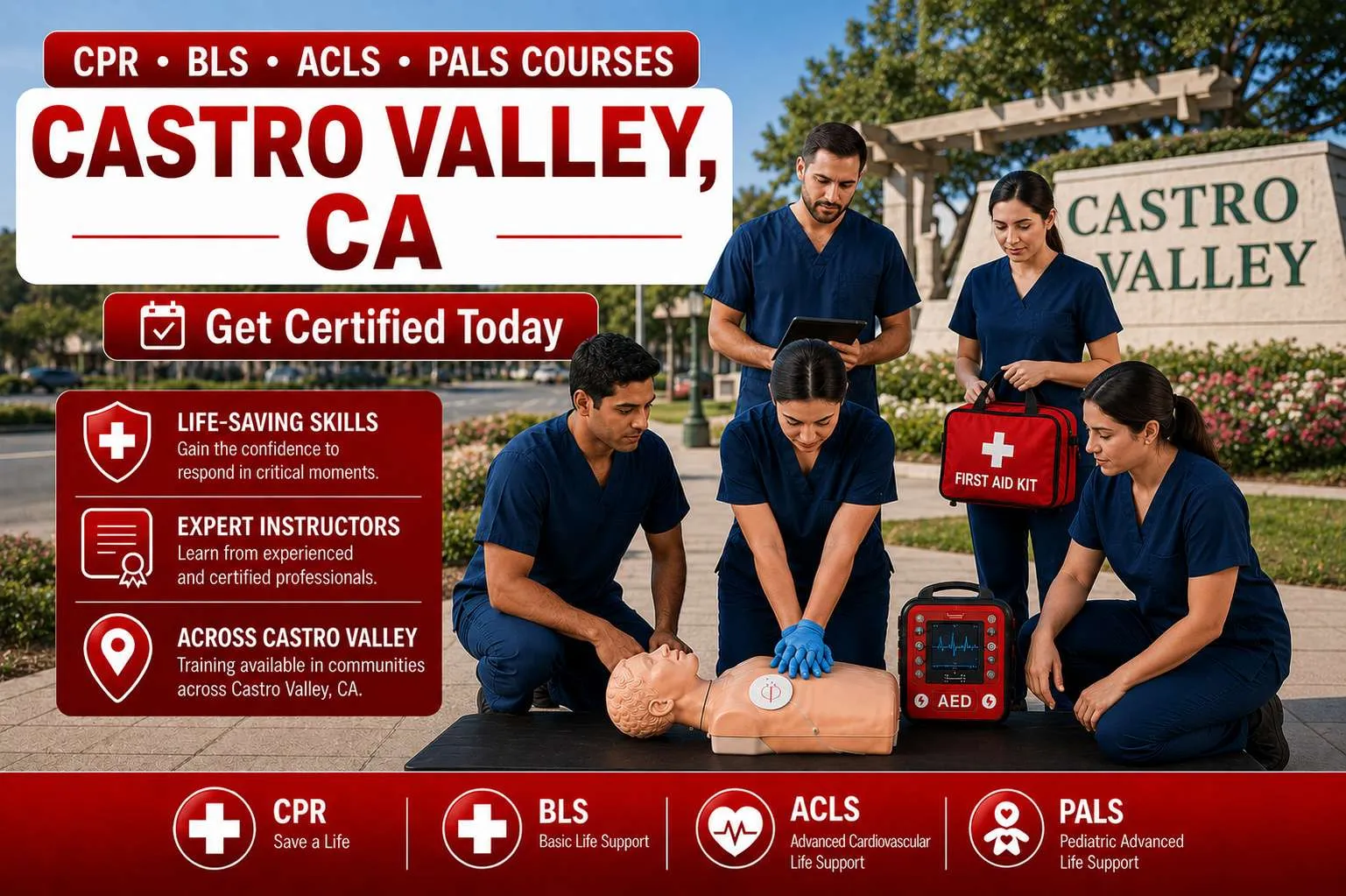 cpr bls classes in castro valley ca
