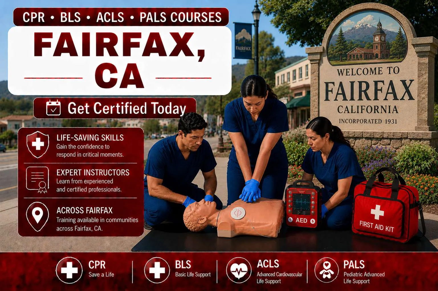 cpr bls classes in fairfax ca