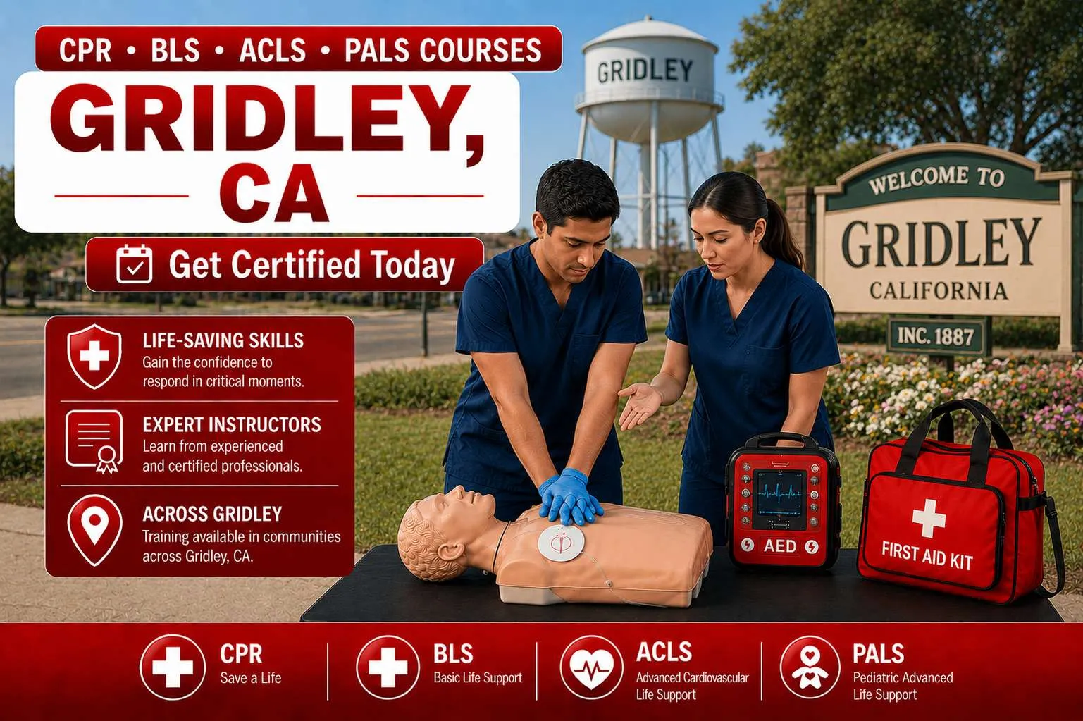 cpr bls classes in gridley ca