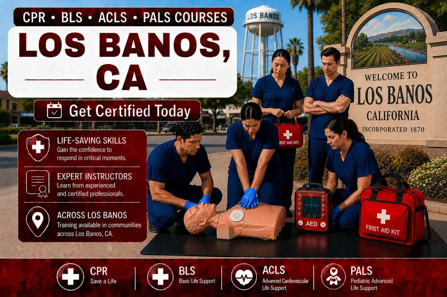 cpr bls classes in los banos ca