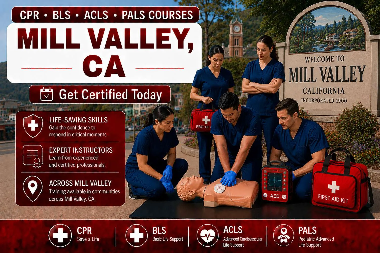 cpr bls classes in mill valley ca