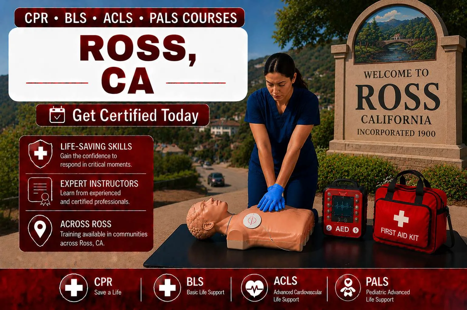 cpr bls classes in ross ca