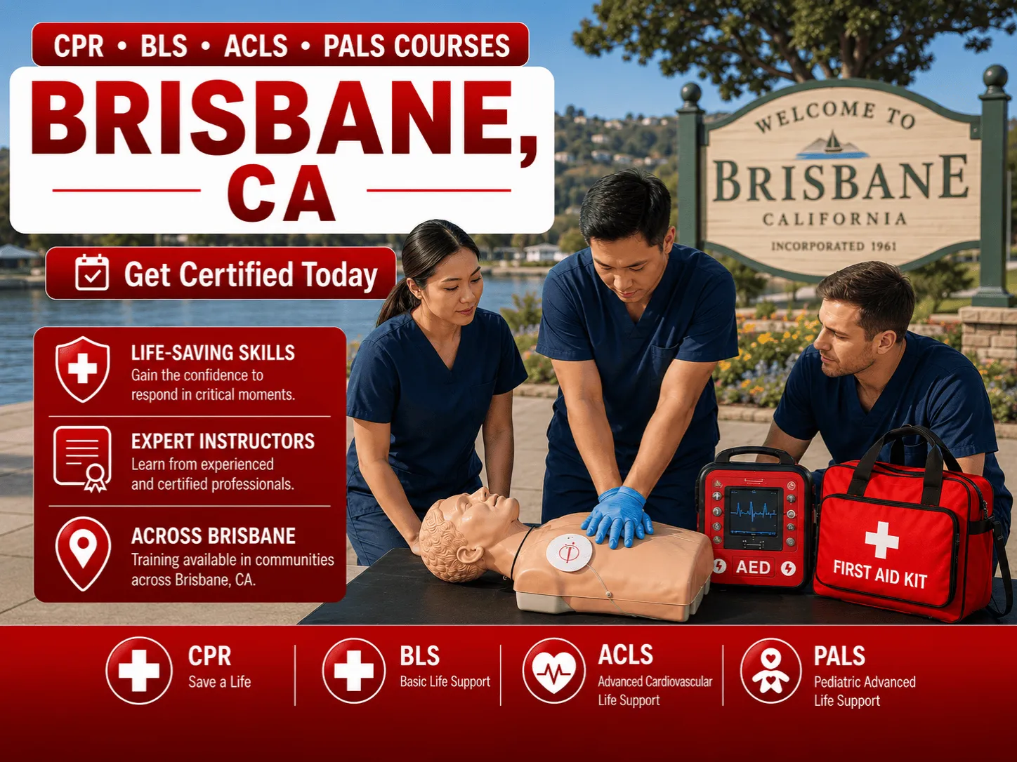 cpr bls courses in brisbane ca