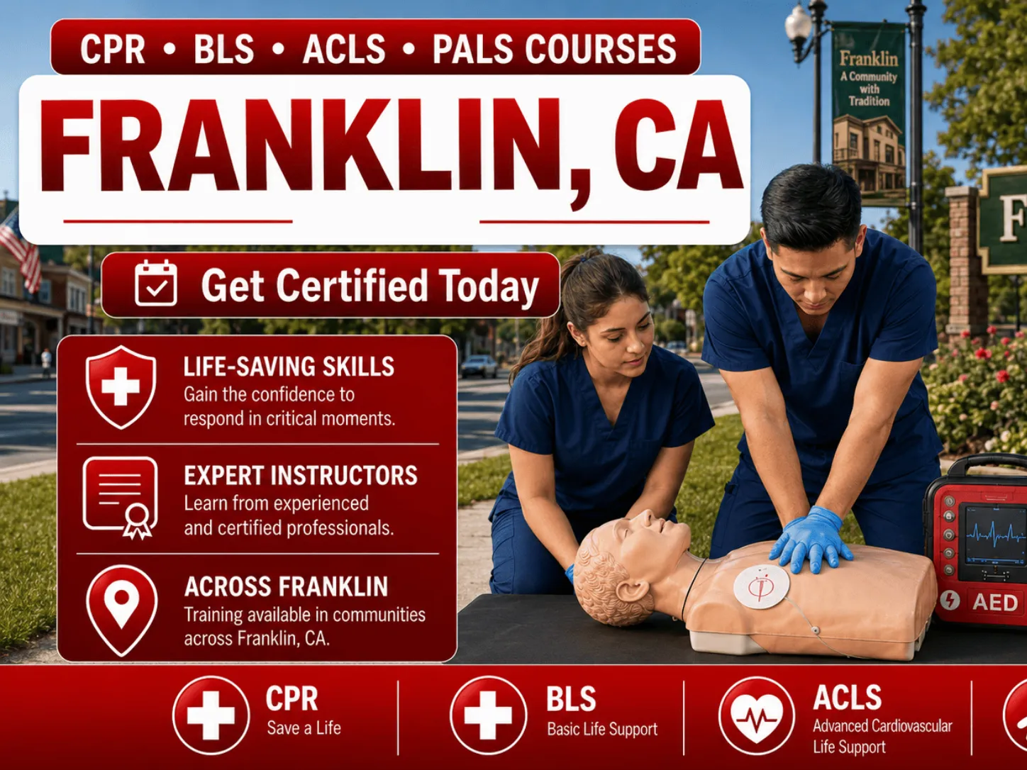 cpr bls courses in franklin ca