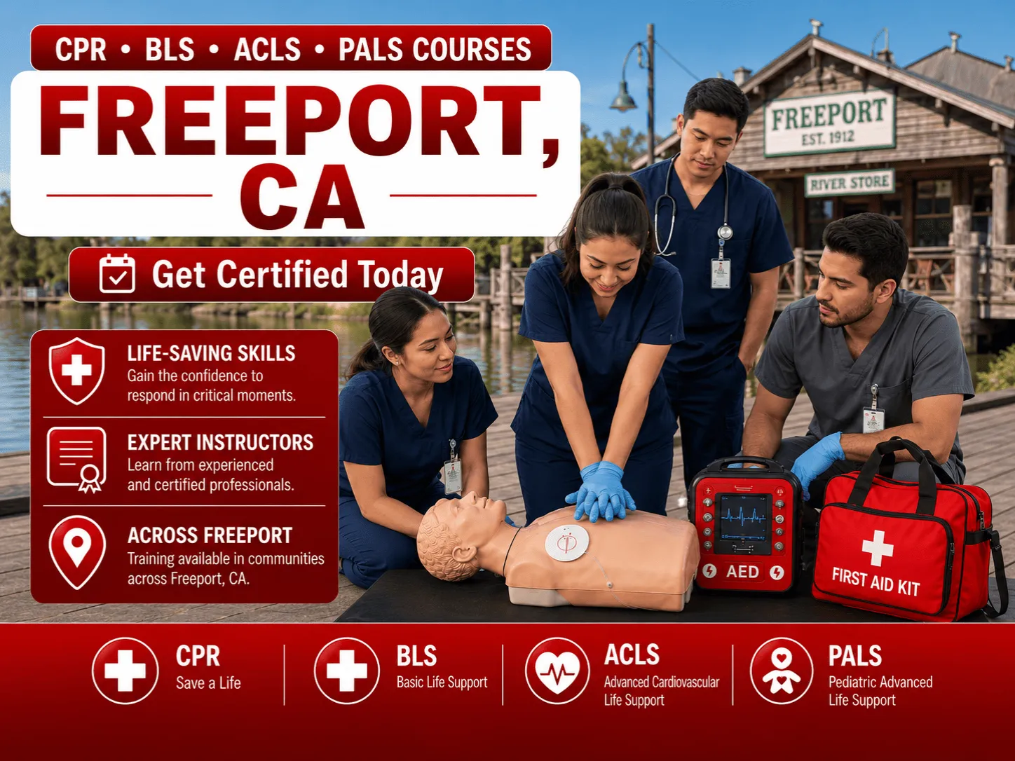 cpr bls courses in freeport ca