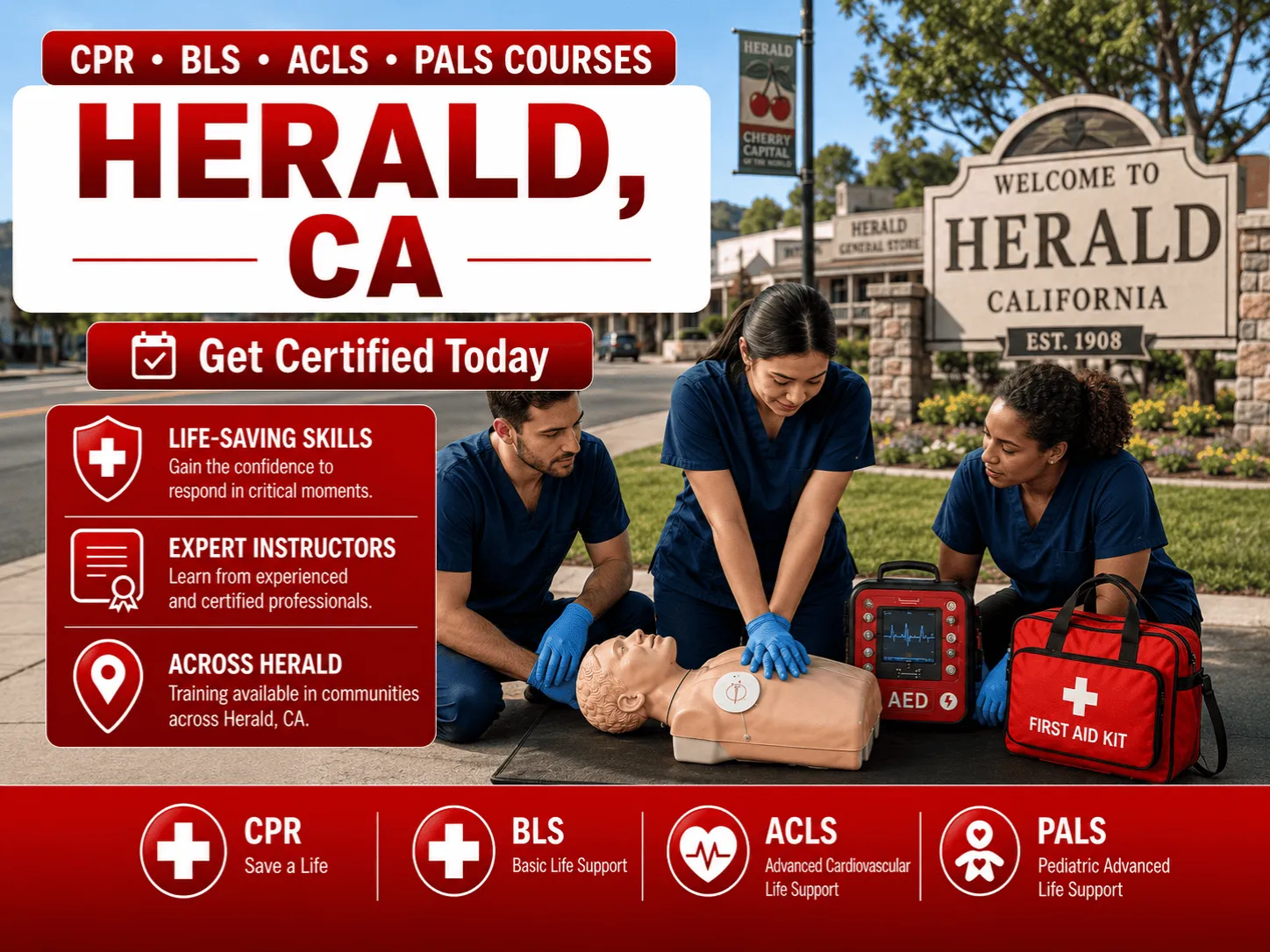 cpr bls courses in herald ca