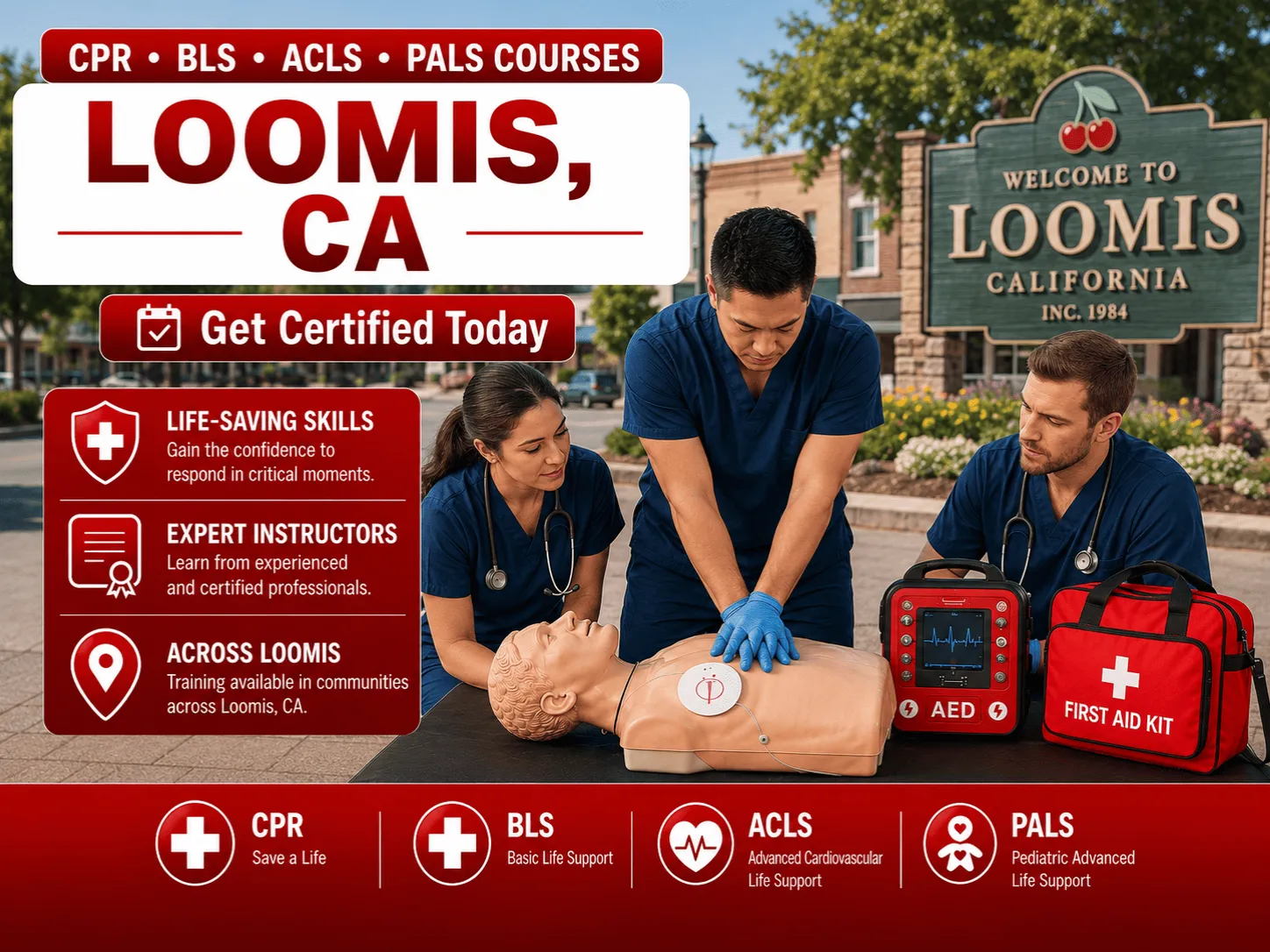 cpr bls courses in loomis ca