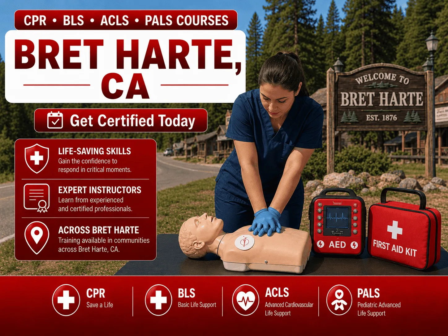 cpr bls certification courses in bret harte ca