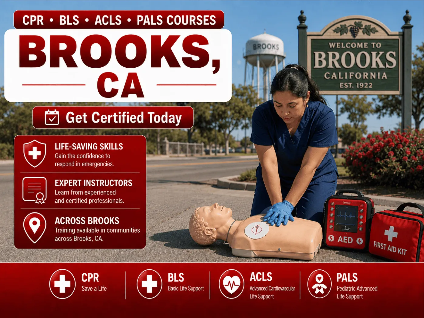 CPR, BLS, ACLS & PALS Certification Courses Near Brooks, CA