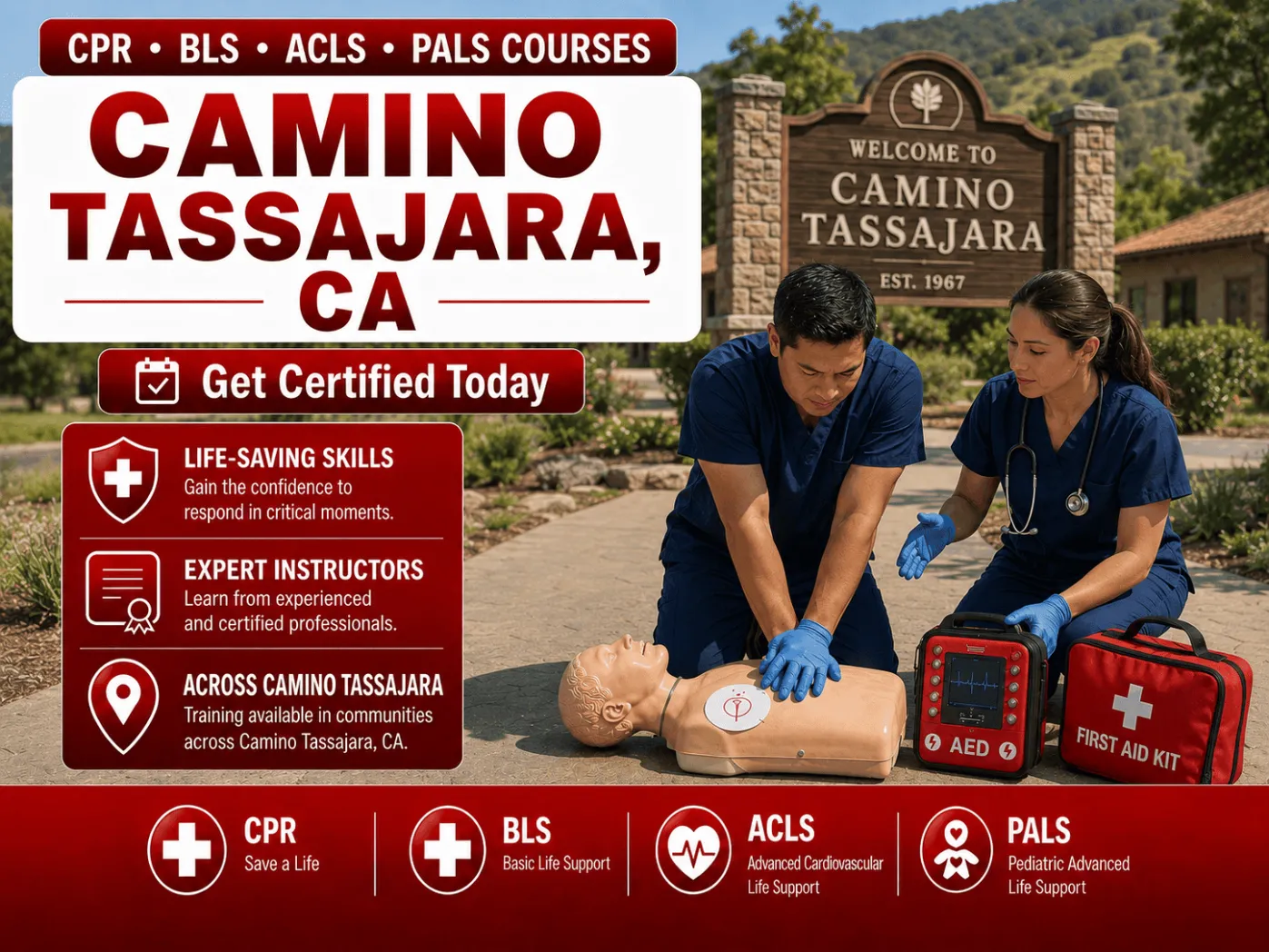 cpr bls certification courses in camino tassajara ca