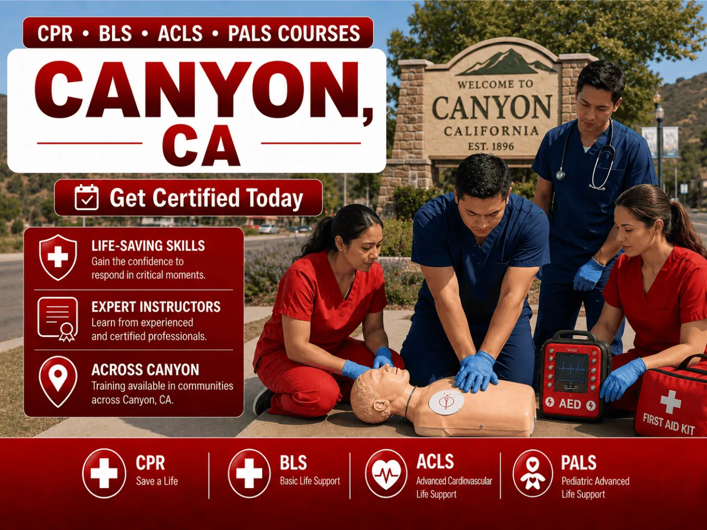 cpr bls certification courses in canyon ca