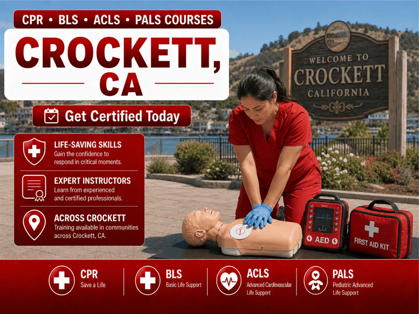 CPR, BLS, ACLS & PALS Certification Courses Near Crockett, CA