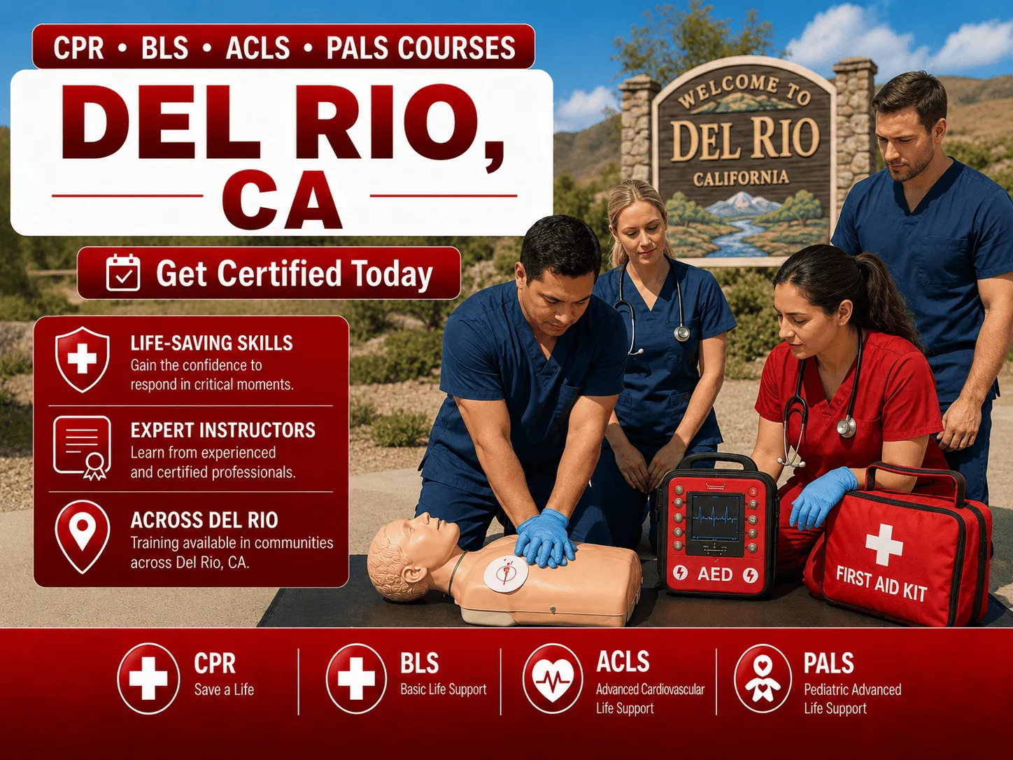 CPR, BLS, ACLS & PALS Certification Courses Near Del Rio, CA