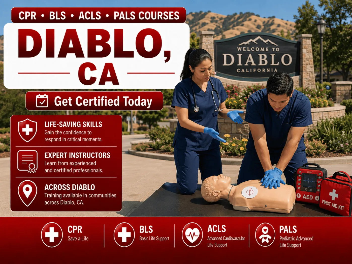 CPR, BLS, ACLS & PALS Certification Courses Near Diablo, CA